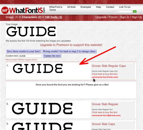 what the font identifier